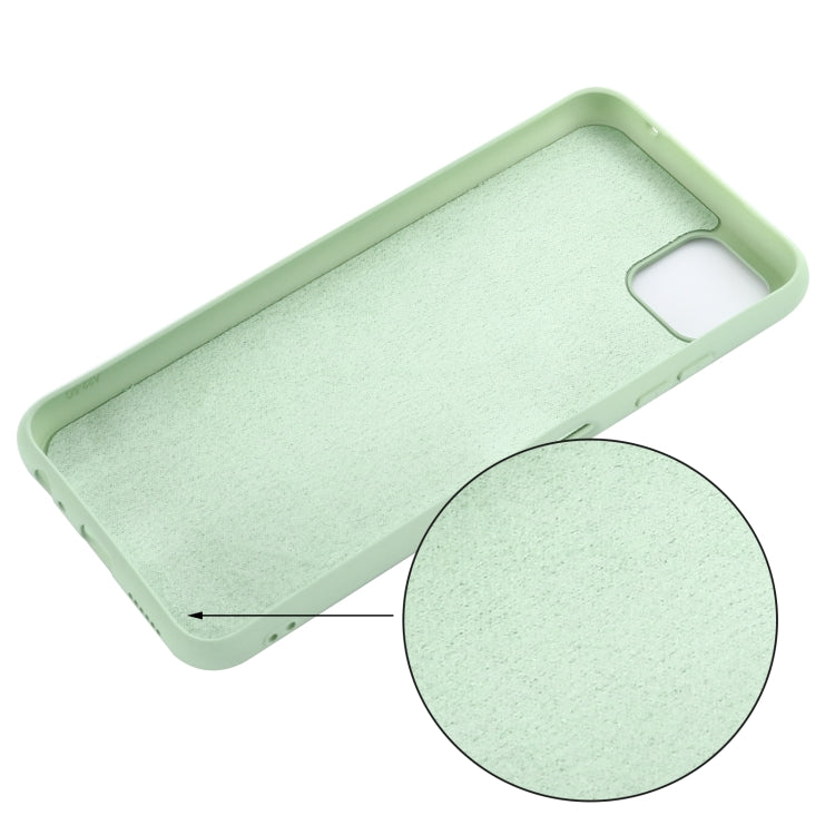 For Samsung Galaxy A22 5G Solid Color Liquid Silicone Dropproof Full Coverage Protective Case(Green) by buy2fix