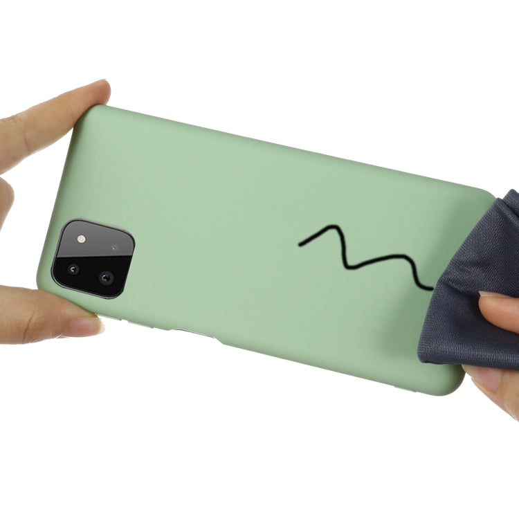 For Samsung Galaxy A22 5G Solid Color Liquid Silicone Dropproof Full Coverage Protective Case(Green) by buy2fix