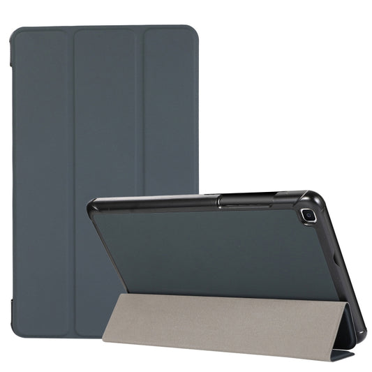 For Samsung Galaxy Tab A7 Lite 8.4 T220/225 3-folding Skin Texture Horizontal Flip TPU + PU Leather Case with Holder(Black) - Tab A7 Lite T220 / T225 by buy2fix | Online Shopping UK | buy2fix