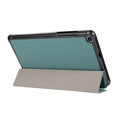 For Samsung Galaxy Tab A7 Lite 8.4 T220/225 3-folding Skin Texture Horizontal Flip TPU + PU Leather Case with Holder(Green) - Tab A7 Lite T220 / T225 by buy2fix | Online Shopping UK | buy2fix