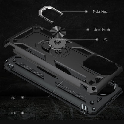 For Xiaomi Mi 11 Lite 5G Shockproof TPU + PC Protective Case with 360 Degree Rotating Holder(Black) - Xiaomi Cases by buy2fix | Online Shopping UK | buy2fix