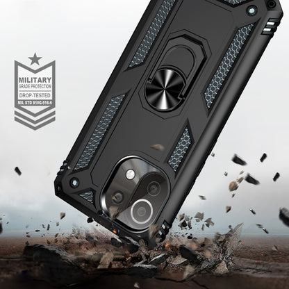 For Xiaomi Mi 11 Lite 5G Shockproof TPU + PC Protective Case with 360 Degree Rotating Holder(Black) - Xiaomi Cases by buy2fix | Online Shopping UK | buy2fix