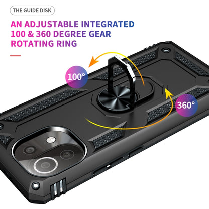 For Xiaomi Mi 11 Lite 5G Shockproof TPU + PC Protective Case with 360 Degree Rotating Holder(Black) - Xiaomi Cases by buy2fix | Online Shopping UK | buy2fix