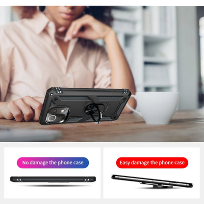 For Xiaomi Mi 11 Lite 5G Shockproof TPU + PC Protective Case with 360 Degree Rotating Holder(Black) - Xiaomi Cases by buy2fix | Online Shopping UK | buy2fix