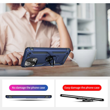 For Xiaomi Mi 11 Lite 5G Shockproof TPU + PC Protective Case with 360 Degree Rotating Holder(Blue) - Xiaomi Cases by buy2fix | Online Shopping UK | buy2fix