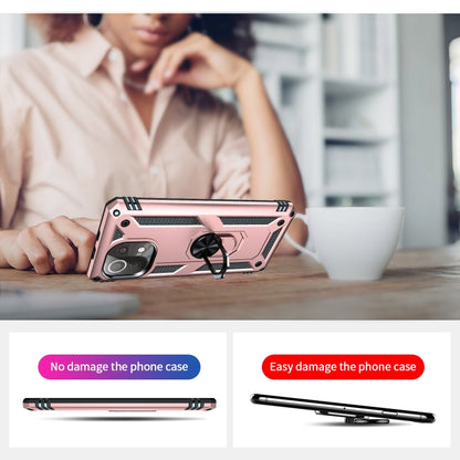 For Xiaomi Mi 11 Lite 5G Shockproof TPU + PC Protective Case with 360 Degree Rotating Holder(Rose Gold) - Xiaomi Cases by buy2fix | Online Shopping UK | buy2fix