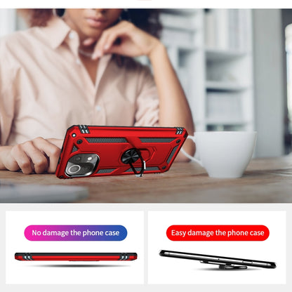 For Xiaomi Mi 11 Lite 5G Shockproof TPU + PC Protective Case with 360 Degree Rotating Holder(Red) - Xiaomi Cases by buy2fix | Online Shopping UK | buy2fix