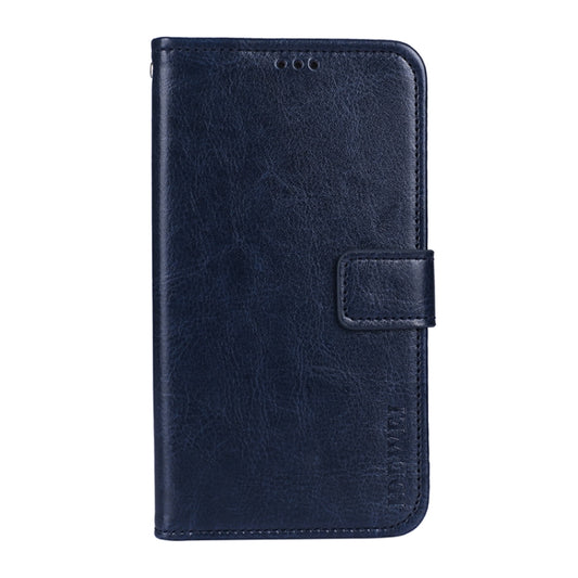 For Asus Zenfone 8 ZS590KS idewei Crazy Horse Texture Horizontal Flip Leather Case with Holder & Card Slots & Wallet(Blue) - ASUS Cases by idewei | Online Shopping UK | buy2fix