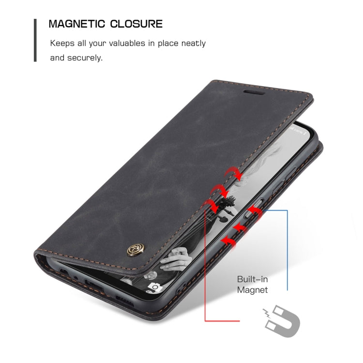 For Samsung Galaxy A22 5G CaseMe 013 Multifunctional Horizontal Flip Leather Case with Card Slot & Holder & Wallet(Black) - Galaxy Phone Cases by CaseMe | Online Shopping UK | buy2fix
