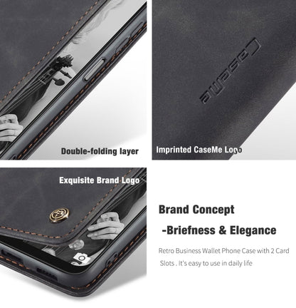 For Samsung Galaxy A22 5G CaseMe 013 Multifunctional Horizontal Flip Leather Case with Card Slot & Holder & Wallet(Black) - Galaxy Phone Cases by CaseMe | Online Shopping UK | buy2fix