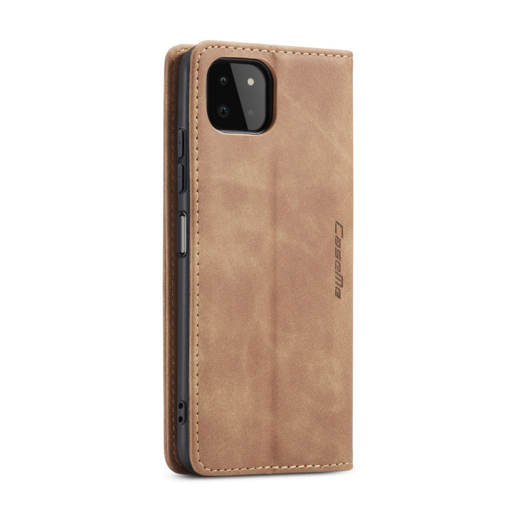 For Samsung Galaxy A22 5G CaseMe 013 Multifunctional Horizontal Flip Leather Case with Card Slot & Holder & Wallet(Brown) by CaseMe