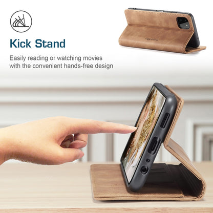 For Samsung Galaxy A22 5G CaseMe 013 Multifunctional Horizontal Flip Leather Case with Card Slot & Holder & Wallet(Brown) by CaseMe