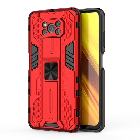 For Xiaomi Poco X3 NFC Supersonic PC + TPU Shock-proof Case with Holder(Red) - Xiaomi Cases by buy2fix | Online Shopping UK | buy2fix