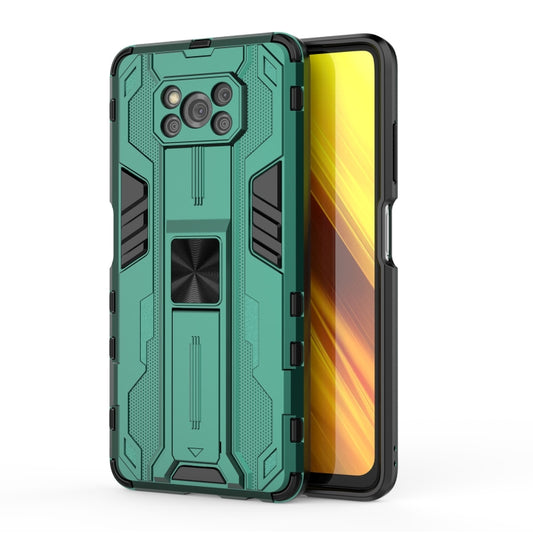 For Xiaomi Poco X3 NFC Supersonic PC + TPU Shock-proof Case with Holder(Green) - Xiaomi Cases by buy2fix | Online Shopping UK | buy2fix