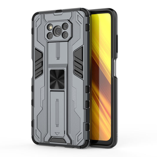 For Xiaomi Poco X3 NFC Supersonic PC + TPU Shock-proof Case with Holder(Gray) - Xiaomi Cases by buy2fix | Online Shopping UK | buy2fix