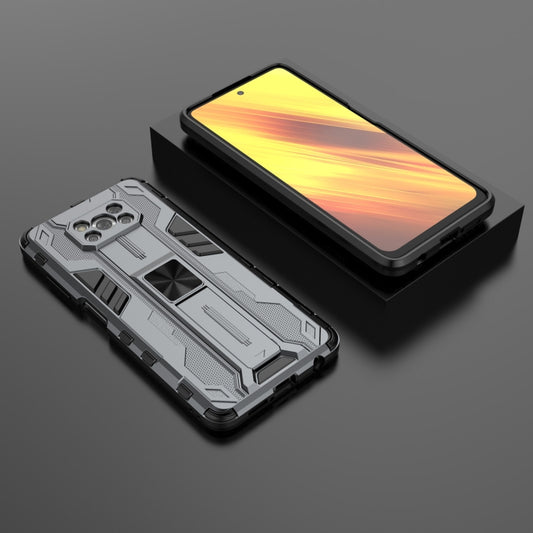 For Xiaomi Poco X3 NFC Supersonic PC + TPU Shock-proof Case with Holder(Gray) - Xiaomi Cases by buy2fix | Online Shopping UK | buy2fix