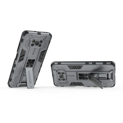 For Xiaomi Poco X3 NFC Supersonic PC + TPU Shock-proof Case with Holder(Gray) - Xiaomi Cases by buy2fix | Online Shopping UK | buy2fix