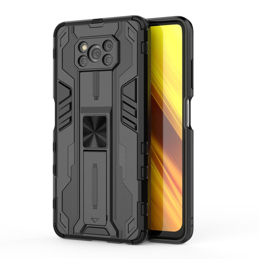 For Xiaomi Poco X3 NFC Supersonic PC + TPU Shock-proof Case with Holder(Black) - Xiaomi Cases by buy2fix | Online Shopping UK | buy2fix