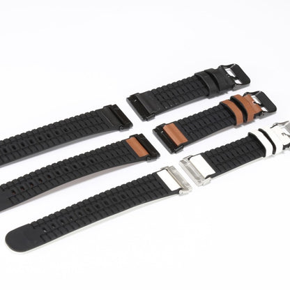 For Fitbit Versa 3 Leather + Silicone Watch Band(White) - Watch Bands by buy2fix | Online Shopping UK | buy2fix