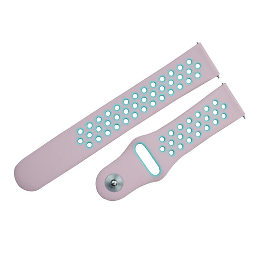 For Fitbit Versa 3 Two-color Silicone Watch Band(Pink Blue) - Watch Bands by buy2fix | Online Shopping UK | buy2fix