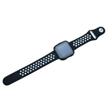 For Fitbit Versa 3 Two-color Silicone Watch Band(Black Grey) - Watch Bands by buy2fix | Online Shopping UK | buy2fix