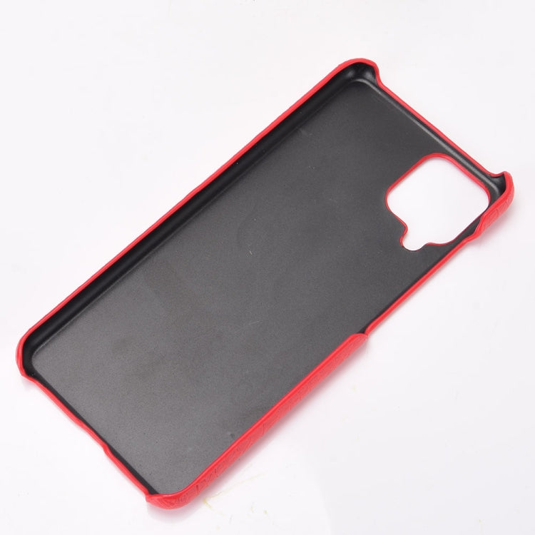 For Samsung Galaxy A22 4G Shockproof Crocodile Texture PC + PU Case(Light Green) by buy2fix