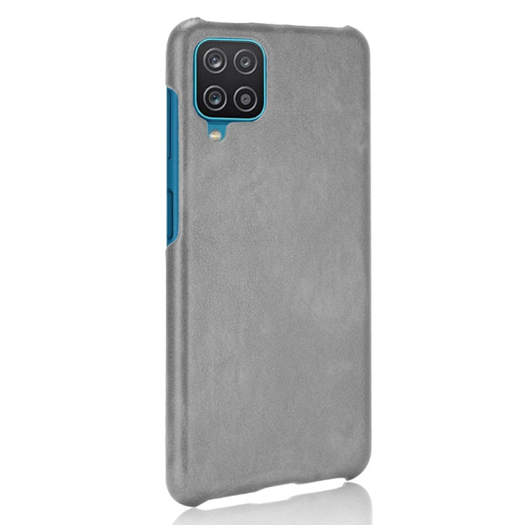 For Samsung Galaxy A22 4G Shockproof Litchi Texture PC + PU Case(Gray) by buy2fix