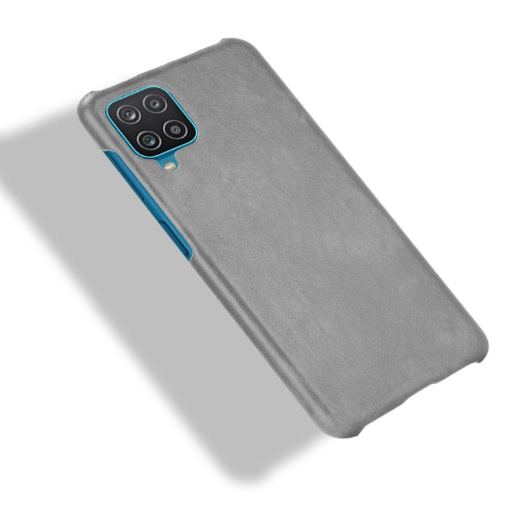 For Samsung Galaxy A22 4G Shockproof Litchi Texture PC + PU Case(Gray) by buy2fix