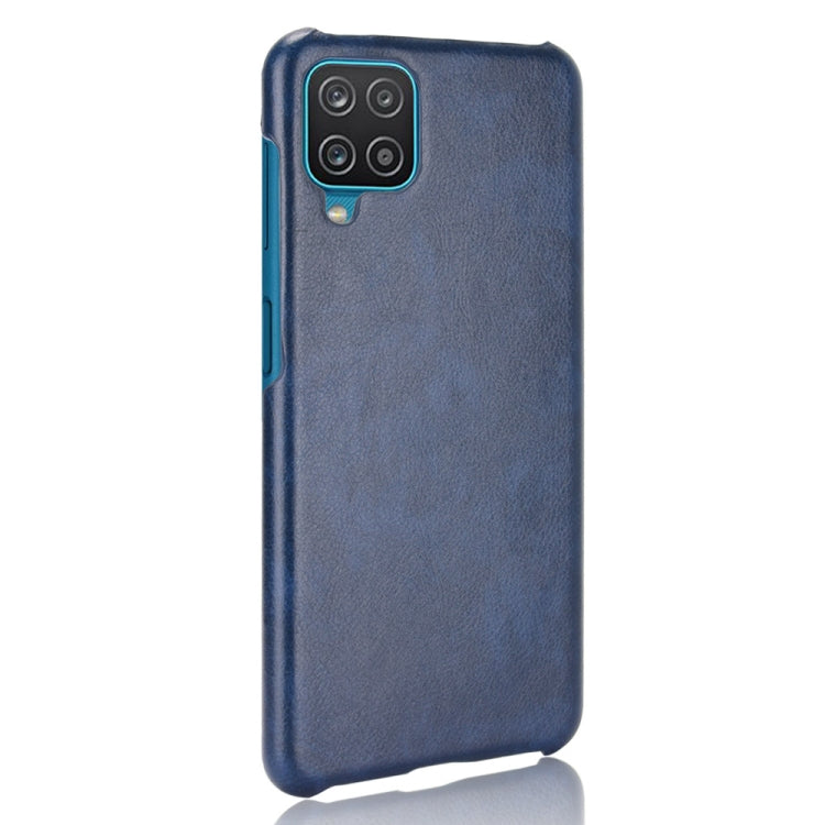 For Samsung Galaxy A22 4G Shockproof Litchi Texture PC + PU Case(Blue) by buy2fix