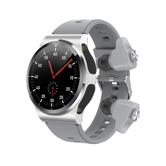 GT69 1.3 inch IPS Touch Screen IP67 Waterproof Bluetooth Earphone Smart Watch, Support Sleep Monitoring / Heart Rate Monitoring / Bluetooth Call(Silver) by buy2fix