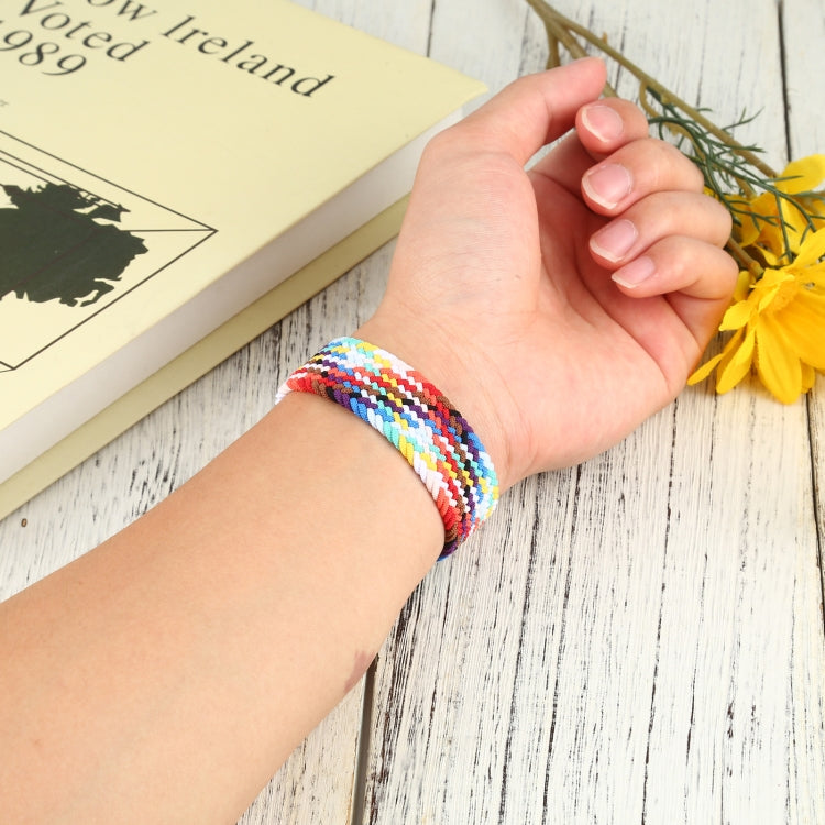 Metal Head Braided Nylon Watch Band, Size: S 135mm For Apple Watch Series 9&8&7 41mm / SE 3&SE 2&6&SE&5&4 40mm / 3&2&1 38mm(Colorful) by buy2fix