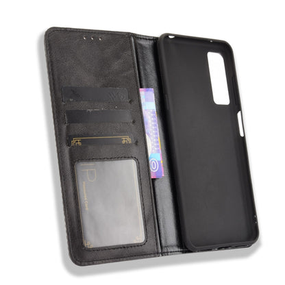 For TCL 20 5G / 20S / 20L / 20L+ Magnetic Buckle Retro Crazy Horse Texture Horizontal Flip Leather Case with Holder & Card Slots & Photo Frame(Black) - TCL by buy2fix | Online Shopping UK | buy2fix