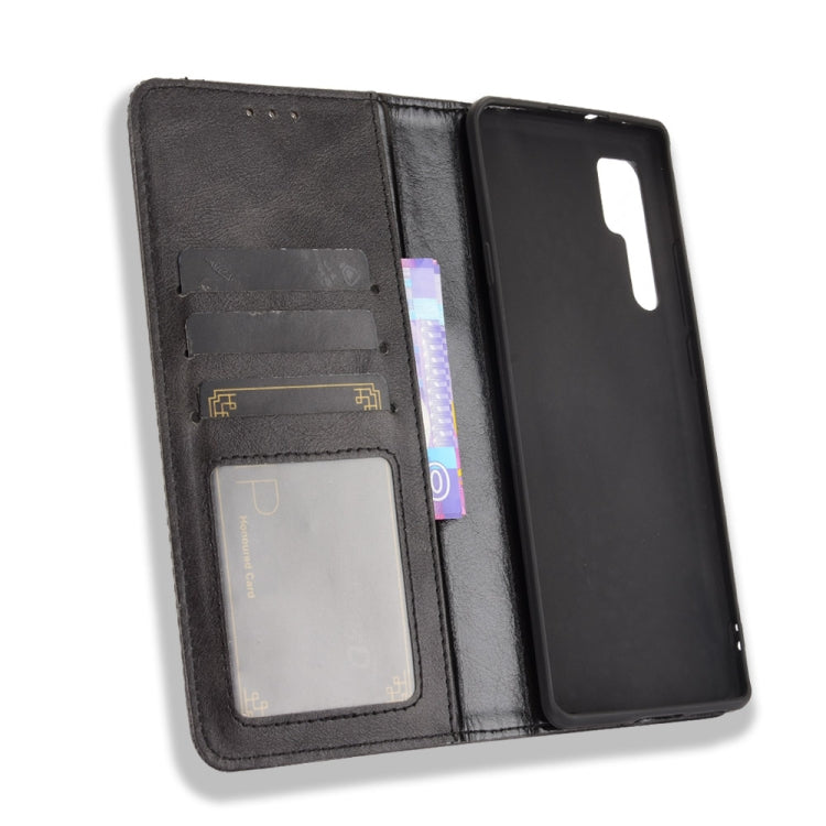 For TCL 20 Pro 5G Magnetic Buckle Retro Crazy Horse Texture Horizontal Flip Leather Case with Holder & Card Slots & Photo Frame(Black) - TCL by buy2fix | Online Shopping UK | buy2fix
