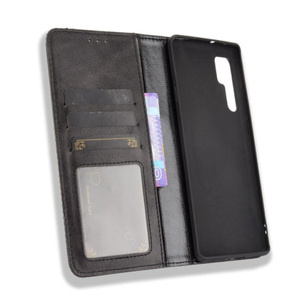 For TCL 20 Pro 5G Magnetic Buckle Retro Crazy Horse Texture Horizontal Flip Leather Case with Holder & Card Slots & Photo Frame(Black) - TCL by buy2fix | Online Shopping UK | buy2fix