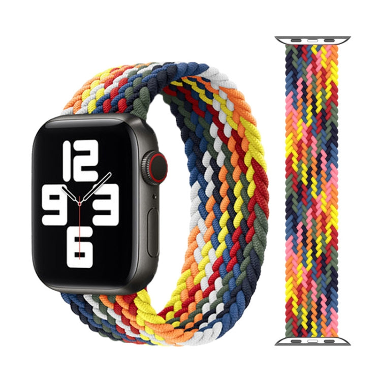 Metal Head Braided Nylon Watch Band, Size: M 155mm For Apple Watch Series 7 45mm / 6 & SE & 5 & 4 44mm / 3 & 2 & 1 42mm(Colorful) by buy2fix