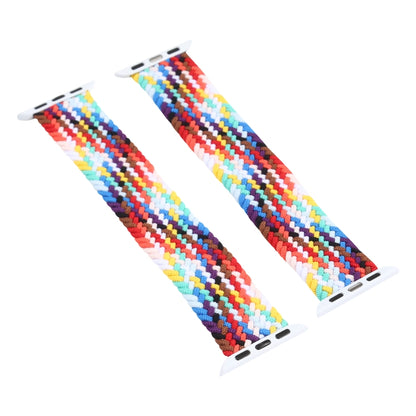 Metal Head Braided Nylon Watch Band, Size: M 155mm For Apple Watch Series 7 45mm / 6 & SE & 5 & 4 44mm / 3 & 2 & 1 42mm(Colorful) by buy2fix