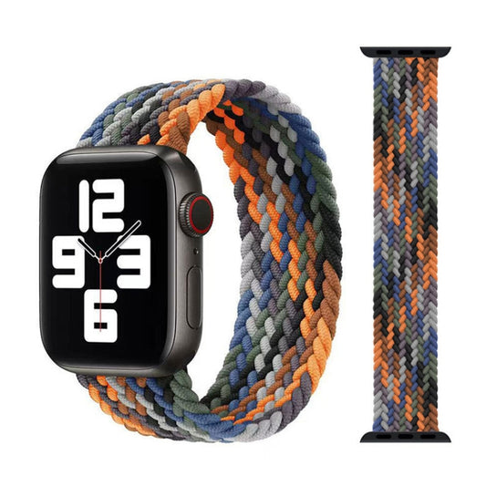 Metal Head Braided Nylon Watch Band, Size: L 165mm For Apple Watch Series 7 45mm / 6 & SE & 5 & 4 44mm / 3 & 2 & 1 42mm(Camouflage Colorful) by buy2fix