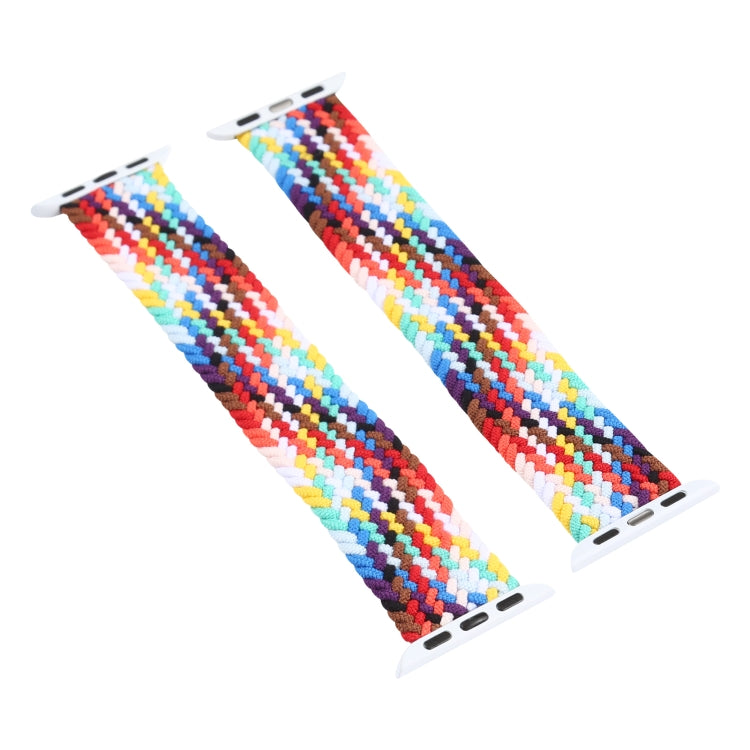 Metal Head Braided Nylon Watch Band, Size: L 165mm For Apple Watch Ultra 49mm&Watch Ultra 2 49mm / Series 9&8&7 45mm / SE 3&SE 2&6&SE&5&4 44mm / 3&2&1 42mm(Heartbeat Purple) by buy2fix