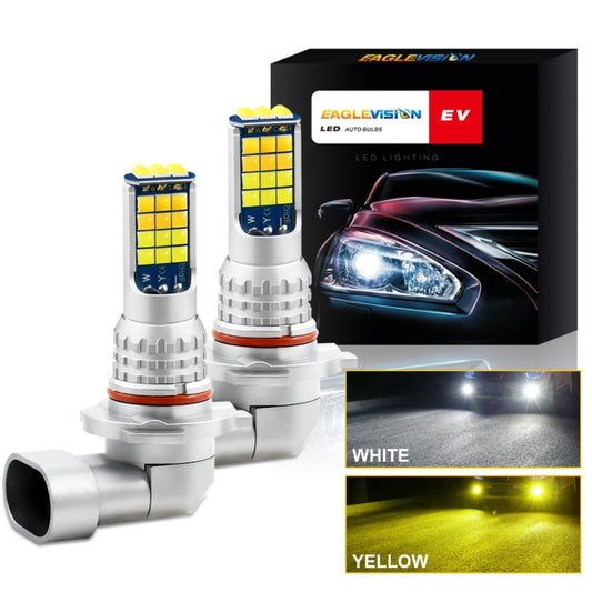2 PCS V6 9006 DC9-36V 30W 3000LM IP65 Car LED Double Color Fog Light with 30LEDs SMD-2525 Lamp - Fog / Driving Lights by buy2fix | Online Shopping UK | buy2fix