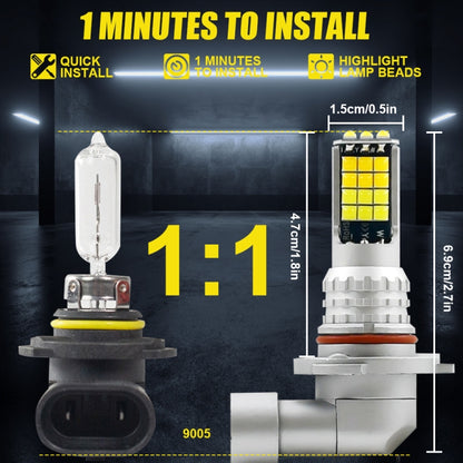 2 PCS V6 9006 DC9-36V 30W 3000LM IP65 Car LED Double Color Fog Light with 30LEDs SMD-2525 Lamp - Fog / Driving Lights by buy2fix | Online Shopping UK | buy2fix