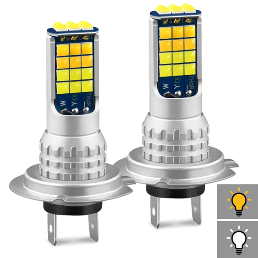 2 PCS V6 H7 DC9-36V 30W 3000LM IP65 Car LED Double Color Fog Light with 30LEDs SMD-2525 Lamp - Fog / Driving Lights by buy2fix | Online Shopping UK | buy2fix