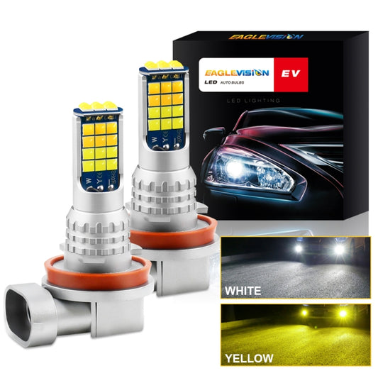 2 PCS V6 H11 DC9-36V 30W 3000LM IP65 Car LED Double Color Fog Light with 30LEDs SMD-2525 Lamp - Fog / Driving Lights by buy2fix | Online Shopping UK | buy2fix
