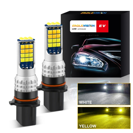 2 PCS V6 P13W DC9-36V 30W 3000LM IP65 Car LED Double Color Fog Light with 30LEDs SMD-2525 Lamp - Fog / Driving Lights by buy2fix | Online Shopping UK | buy2fix