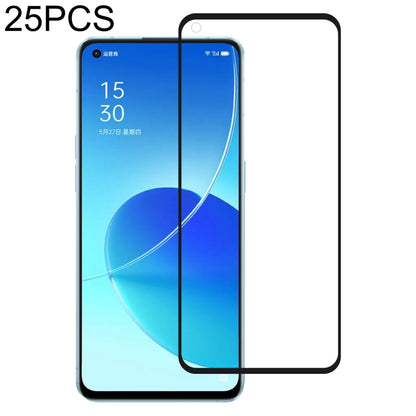 For OPPO Reno6 5G / Reno7 5G / Reno7 SE 5G / A96 25 PCS Full Glue Full Screen Tempered Glass Film - OPPO Tempered Glass by buy2fix | Online Shopping UK | buy2fix