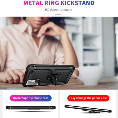 For Xiaomi Redmi Note 10 5G Shockproof TPU + PC Protective Case with 360 Degree Rotating Holder(Black) - Xiaomi Cases by buy2fix | Online Shopping UK | buy2fix