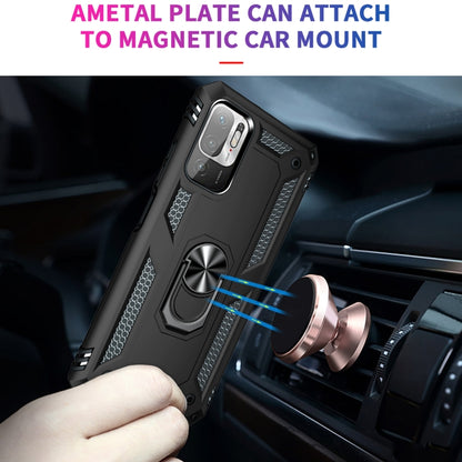 For Xiaomi Redmi Note 10 5G Shockproof TPU + PC Protective Case with 360 Degree Rotating Holder(Black) - Xiaomi Cases by buy2fix | Online Shopping UK | buy2fix