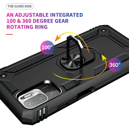 For Xiaomi Redmi Note 10 5G Shockproof TPU + PC Protective Case with 360 Degree Rotating Holder(Black) - Xiaomi Cases by buy2fix | Online Shopping UK | buy2fix