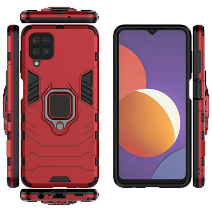 For Samsung Galaxy M12 Shockproof PC + TPU Protective Case with Magnetic Ring Holder(Red) by buy2fix