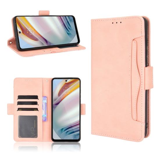For Motorola Moto G40 Fusion / Moto G60 Skin Feel Calf Pattern Horizontal Flip Leather Case with Holder & Card Slots & Photo Frame(Pink) - Motorola Cases by buy2fix | Online Shopping UK | buy2fix