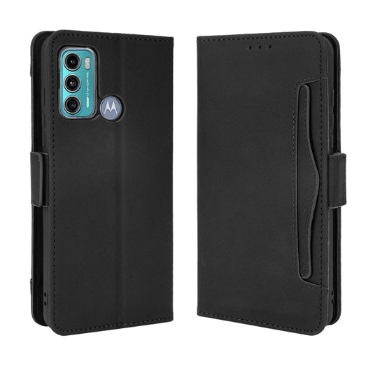 For Motorola Moto G40 Fusion / Moto G60 Skin Feel Calf Pattern Horizontal Flip Leather Case with Holder & Card Slots & Photo Frame(Black) - Motorola Cases by buy2fix | Online Shopping UK | buy2fix